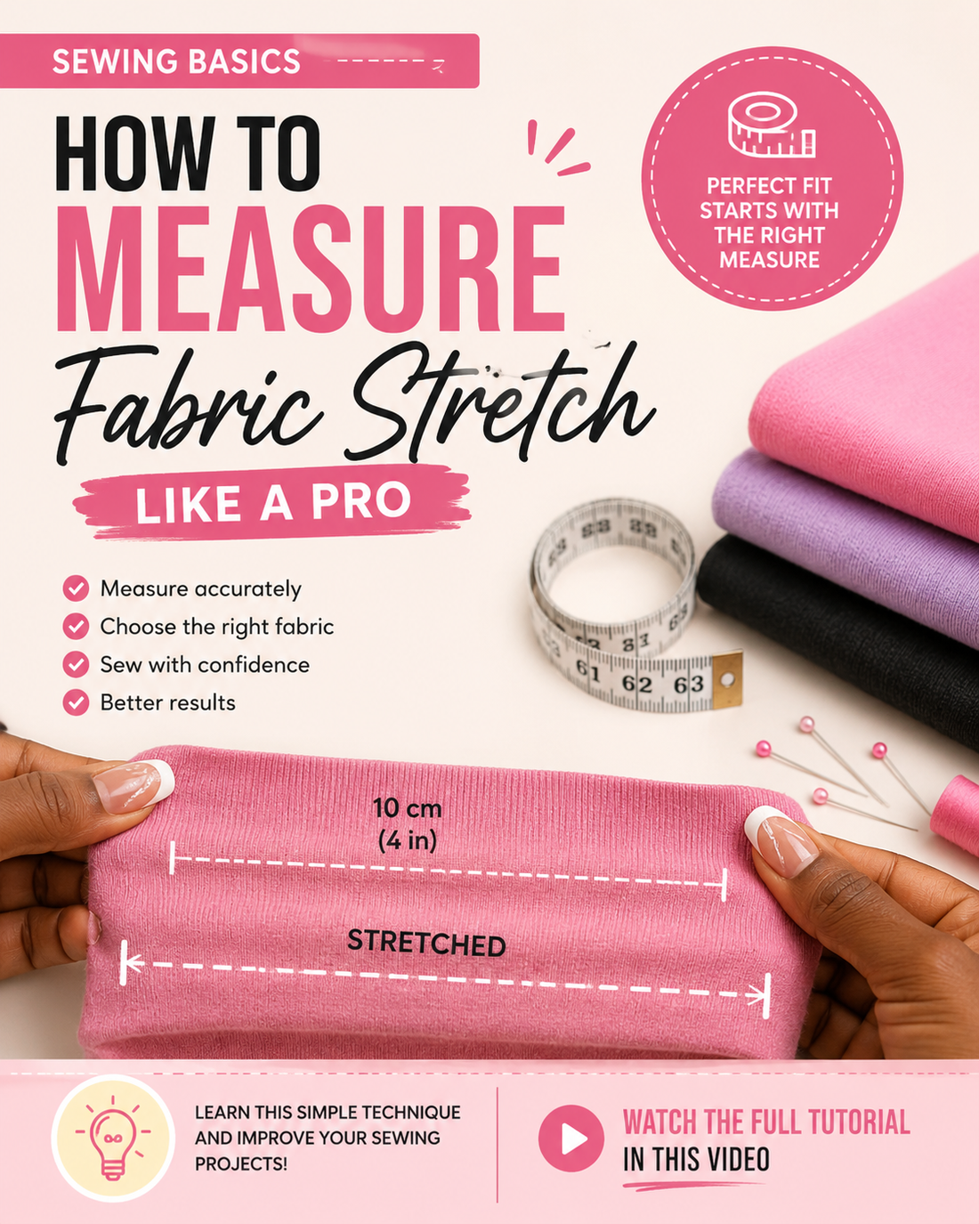 how to measure fabric stretch