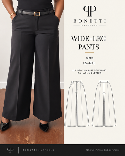 Wide-Leg Pants Sewing Pattern