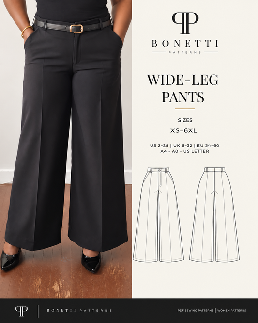 Wide-Leg Pants Sewing Pattern