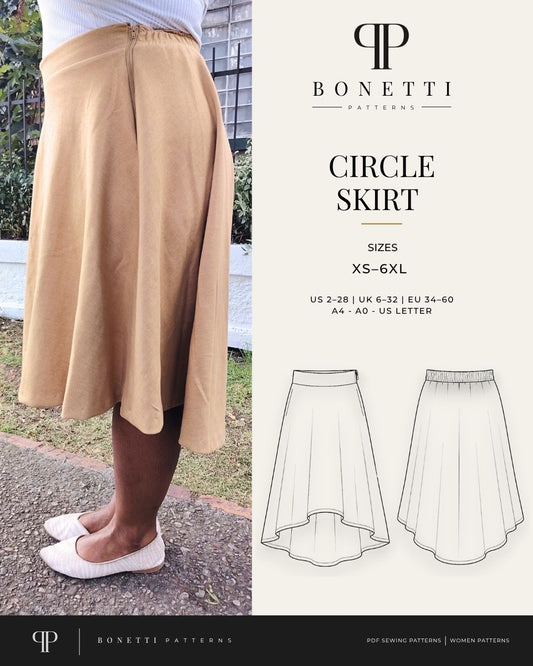Circle Skirt Sewing Pattern PDF