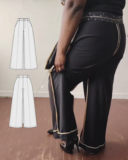 Wide-Leg Pants Sewing Pattern