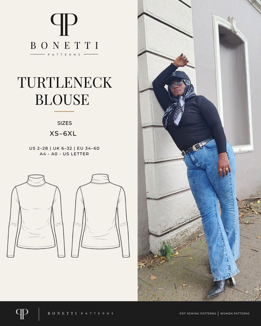 Turtleneck Blouse Sewing Pattern